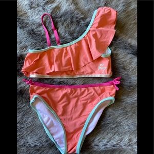 Girls Betsey Johnson 2 piece swim suit sz 10